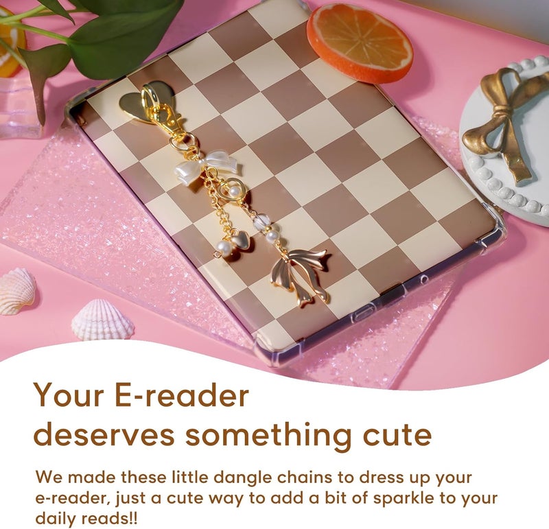 sunla Store Charm Chains for Kindle, Cute E-reader Phone Charm Bracelets Accessories Gift for Reader Booklovers Women for Kindle/Phone/Camera/Bag Decor - Image 3